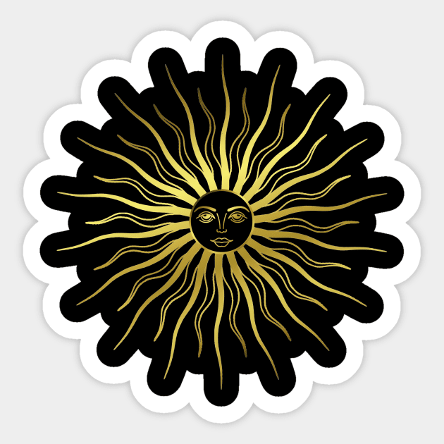 Sun - sunbeams - graphic - sun face Sticker by T-SHIRTS UND MEHR